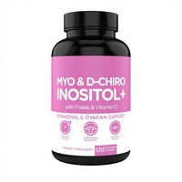 Capsules de D-Chiro-Inositol à Marque Blanche, Vitamines à l'Acide Folique pour Femmes, Adultes et Personnes Âgées - Soutien Énergétique, Mémoire et Sommeil (Ne convient pas aux nouveau-nés)