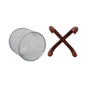 Portavelas de cristal con base de madera, candelabro decorativo para centros de mesa, decoración del hogar - Product Image 6