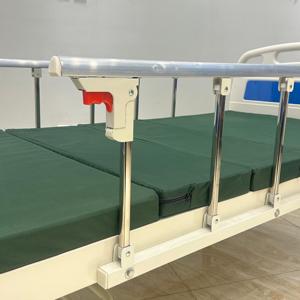 سرير مستشفى يدوي عالي الجودة ورخيص الثمن من الفولاذ بمقبضين ووظيفة واحدة، قابل لتعديل الظهر والركبة، مع عجلات متحركة - Product Image 6