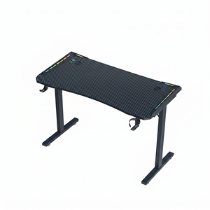 2026 New Model <b>Gaming</b> Desk RGB <b>Lights</b> Carbon Fiber Surface Metal Frame Cup Holder Headphone Hook Already Assembled - Product Image 6