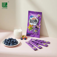 Fabricants de confiseries chinoises en gros certifiés ISO9001/Halal, bonbons gélifiés au yaourt aux saveurs fruitées, lait sure, boîte personnalisée en vrac