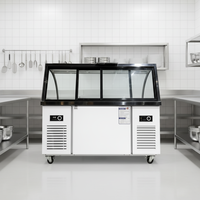Hotel-Buffet-Speisenwärmer, Warmhaltevitrine für Speisen, beheizte Feinkostvitrine mit 4 Regalen für Restaurants