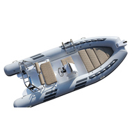 Bateau de pêche à coque en fibre de verre, bateau pneumatique à tubes en PVC, RIB 480D, capacité de 7 personnes, respectueux de l'environnement