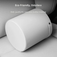 Poubelle de voiture ronde en cuir avec couvercle AITO Wenjie M5/M7, accessoire de modification intérieure pour siège de voiture