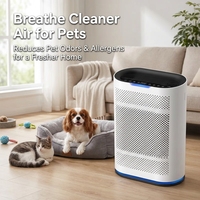 Katald 2026 Nouveau Purificateur d'Air Silencieux pour Animaux de Compagnie avec Filtre HEPA au Charbon, Élimine les Poils d'Animaux, les Allergènes, la Poussière et la Fumée pour Grandes Pièces