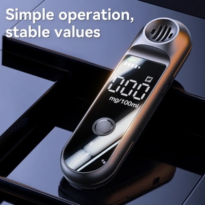 Testeur d'alcool professionnel à semi-conducteurs, éthylotest numérique rechargeable pour voiture, analyseur de gaz pour vérificateur d'alcool - Product Image 5