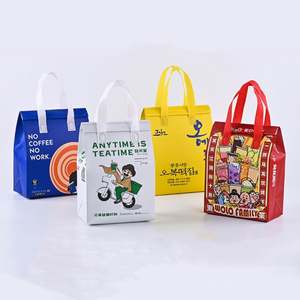 Sac isotherme écologique en non-tissé avec doublure en aluminium, imperméable, personnalisable, motif lettres, pour plats à emporter - Product Image 4