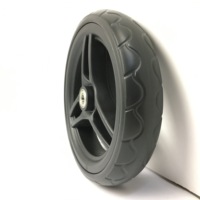 Roue en mousse PU avec moyeu en plastique de 8 pouces pour poussette de bébé