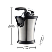 Presse-agrumes électrique en acier inoxydable, étanche, avec moteur AC, écologique, pour usage domestique et en camping-car