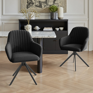 Modern Ribbed Velvet Upholstered Dining Chair with Durable Eco-Friendly Tufted Design Metal Legs <b>Lightweight</b> for Home Furniture - Product Image 1