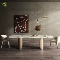 Ensemble complet de luxe minimaliste table à manger avec dessus en ardoise 4 6 8 10 chaises table à manger et chaises