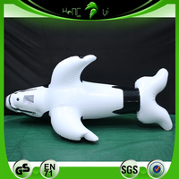 Costume de ballon gonflable personnalisé en forme de baleine, prix d'usine, en PVC/tissu Oxford, design transparent