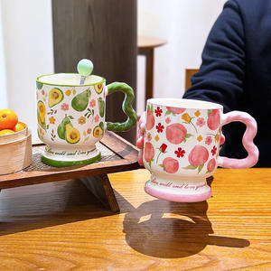 Taza de cerámica Zuo Mu con diseño de limón, resistente al calor, para café, té, regalo, uso en oficina, 12oz - Product Image 4