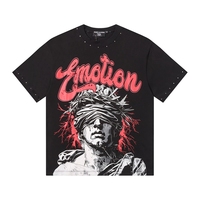 T-shirt à manches courtes surdimensionné ultra imprimé MIXED EMOTION, tendance streetwear, incontournable pour homme