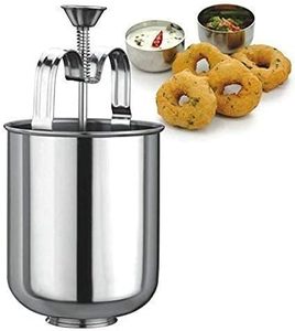 Edelstahl <span class=keywords><strong>MEDU</strong></span> VADA Maker für perfekt geformte und knusprige <span class=keywords><strong>Medu</strong></span> Vada Donut-Formen und -Spender - Product Image 1