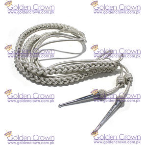 Aiguillette en fil d'argent personnalisé | Aiguillette uniforme - Product Image 4