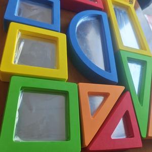EVA <b>Framed</b> Moulded Shatterproof Sensory Mirror Soft EVA+Plastic Foam Cutting Stacking Toys for Kids Sensory <b>Play</b> - Product Image 3