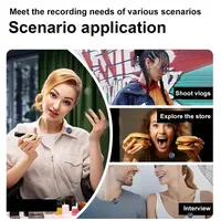 Microphone Lavalier Q8 sans Fil à Directionnalité Totale, Autonomie de 40H, avec Boîtier de Charge pour Enregistrement Vidéo – Micro Cravate Q8 pour Célébrités