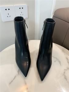 Fabricant de bottines classiques noires pour femmes sur mesure talons hauts imperméables automne hiver chaussures en cuir simples Western <span class=keywords><strong>Chelsea</strong></span> D - Product Image 5