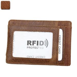 Portefeuille fin Andong pour homme, porte-cartes en cuir de vache véritable, blocage RFID - Product Image 2