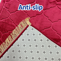 Tapis de prière musulman épais et moelleux, antidérapant, pliable, fabriqué à la machine, en mousse, kilim, portable, pour la maison, la mosquée, cadeau de Ramadan, cadeau de l'Aïd