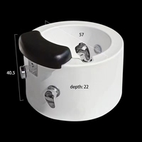 Bol de pédicure multifonctionnel moderne Kingshadow, accessoires pour chaise, bol en acrylique compatible 110V/220V pour mobilier de salon de beauté