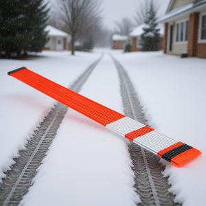 Marqueurs réfléchissants orange pour allée, piquets de neige de 48 pouces, type bâton, pour la sécurité de l'allée et la visibilité routière - Product Image 2