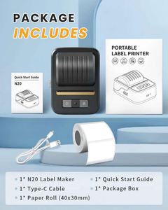 Impresora Portátil de Etiquetas Térmicas Bluetooth de 2 Pulgadas, Mini Impresora para Pequeñas Empresas, Códigos de Barras, Direcciones, Logotipos, Ropa, Inventario - Product Image 2