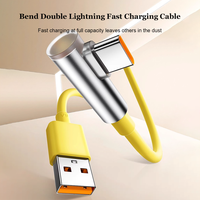 Câble de charge rapide Type C 120W 6A pour Xiaomi 17 Pro 14 Ultra Poco Redmi 90 °   Câbles de données à charge rapide pour coude