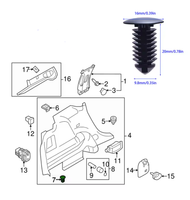 Nouvelles attaches à rivets en plastique noir en forme d'arbre pour voiture, durables, anti-chute, universelles pour panneaux intérieurs, portes et toits de voiture