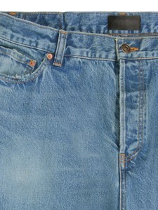 <span class=keywords><strong>Jeans</strong></span> dritti in Denim con toppa in <span class=keywords><strong>pelle</strong></span> personalizzata <span class=keywords><strong>di</strong></span> alta qualità per uomo stile stile Streetwear stile Hip Hop con gamba larga - Product Image 3