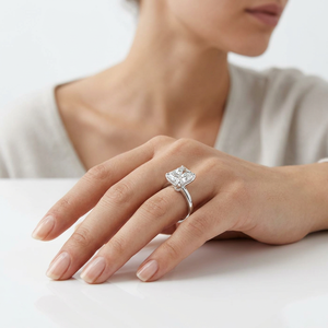 Phoenix Oval Lab Created Moissanite Sterling <b>Silver</b> <b>Solitaire</b> <b>Ring</b> Rhodium/Yellow Gold/Rose Gold Plating Romantic <b>Rings</b> - Product Image 5