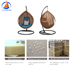 Chaise suspendue en rotin en forme d'œuf pour patio, siège individuel, avec support – Offre spéciale - Product Image 5