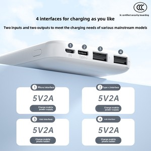 <span class=keywords><strong>Batterie</strong></span> au lithium polymère légère et portable, certifiée 3C, 5V, 2A, matériau ABS résistant au feu, <span class=keywords><strong>batterie</strong></span> <span class=keywords><strong>externe</strong></span> 20 000 MAh - Product Image 4