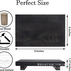 Nordic Style Solid Wood <b>Desktop</b> Storage Rack Rectangle Black Tabletop Mount Office Organizer for Aromatherapy Cups Perfumes - Product Image 5