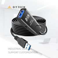 Câble d'extension actif USB 3.0 noir de 10 m, câble d'extension USB 3.0 haute vitesse, amplificateur de signal de 5 m à 30 m pour appareil photo et scanner