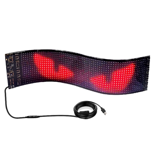 Factory Customizable LED Flexible Digital Poster Signage Panel RGB Full Color Wireless App Programmable Soft Animated