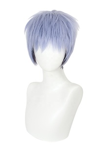 Peluca de Cosplay de Takashi Mitsuya de Tokyo Revengers, 30 cm, Corta, Azul y Negra, Sintética, Resistente al Calor, al por Mayor - Product Image 5