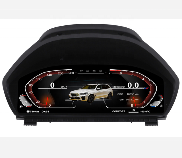 XTRONS 12.3 Inch Standard Instrument Cluster With Tachometer for BMW 3 Series Support HUD Functionality Fiber Optic Connectivity