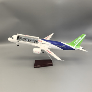 Modelo de Avión de Aviación Civil <span class=keywords><strong>COMAC</strong></span> C919 de 47CM con Luces, Compartimento Abrible, Adorno Coleccionable, Regalo - Product Image 2