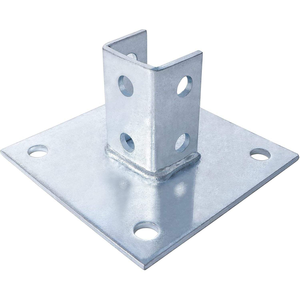Base de poteau de support en acier non allié MISA, carrée 6x6 pouces, avec apprêt et sablage pour profilés de 1, 5 et 8 pouces, usage intensif - Product Image 6