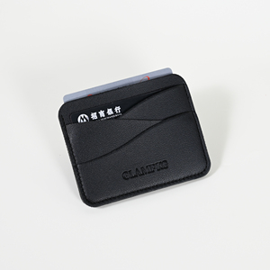 Glampkg bán sỉ tuyệt vời tùy chỉnh Slim PU da chủ thẻ khá Logo tùy chỉnh hình dạng sóng Túi thẻ cho thẻ tín dụng - Product Image 3