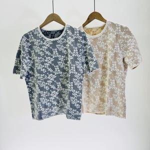 Designer Clothes Famous Brands Femmes Simple Shoulder T-Shirt Short Sleeve Royal Sister Style Flower Knitted Sweater - Product Image 1