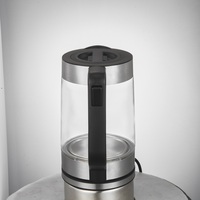 Bouilloire électrique en verre transparente, petite, automatique, grande capacité, bouilloire électrique en verre