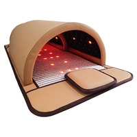 Cama y Manta de Sauna Infrarroja Acrílica Moderna con Terapia de Luz Roja e Iones Negativos, Cápsula de Spa Infrarrojo para Saunas Secas