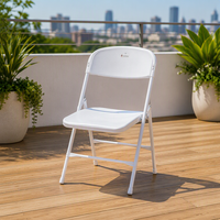 Chaises pliantes de jardin MULIGNA de haute qualité, chaises en plastique blanches Wimbledon pour événements, chaises pliantes en résine pour événements en plein air
