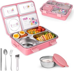 Trẻ Em Bị Rò Rỉ Bằng Chứng 304 Thép Không Gỉ Bento Hộp Ăn Trưa Bpa Miễn Phí <span class=keywords><strong>Container</strong></span> Cho Thực Phẩm Lưu Trữ & Thực - Product Image 1