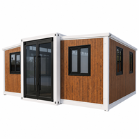 Maison conteneur extensible en bois moderne et durable, maison préfabriquée, mini-villa modulaire, salon portable