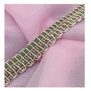 Adornos Bordados, Trenza de 3.5 cm, Color Safari, Poliéster y Algodón, para Prendas, Estilo Italiano NRGY CROCHET - Product Image 1