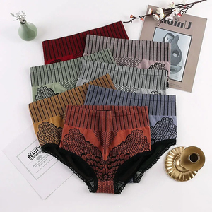 Mềm ren thoáng khí cao eo quần lót thoải mái liền mạch ngắn Shaper chống ma sát tóm tắt với mô hình rắn - Product Image 4